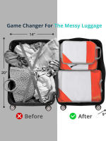 Set De 4 Bolsas De Viaje Portátiles Empaque Comprimido Impermeables De Nylon Para Ropa Y Zapatos Caja De Empaque De Viaje - details 5