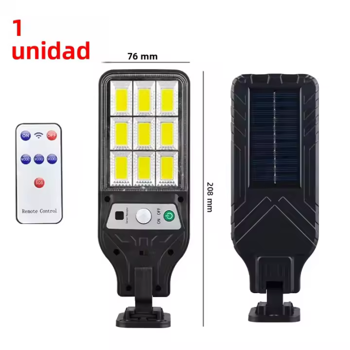 Lámpara Solar LED Exterior Potente 2025 Con Control Remoto 3 Modos Impermeable Luz Para Jardín Y Calle Con Carga Solar Y Batería Incluida - 1