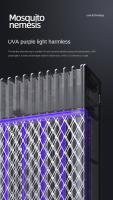 Lampara Eléctrica 2-en-1 Black Knight Asesino De Mosquitos Con Luz Ultravioleta Para El Hogar Atrapa Y Mata Mosquitos Y Avispas Material De Aluminio Potencia 2W - details 10