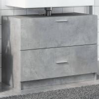 vidaXL Armario de lavabo madera de ingeniería 78x37x59 cm en color Blanco/Roble Sonoma/Gris sonoma y más | almacenamiento funcional diseño moderno para baño dormitorio sala - details 4