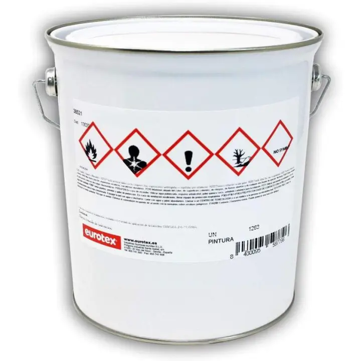 Imprimación sintética para Hierro y Acero en lata de 5kg Eurotex: gris, negro y rojo - 1