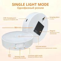 Lámpara Nocturna Inalámbrica Con Sensor De Movimiento 8LED Para Dormitorio Decoración De Pared Escalera Armario Closet Luz De Lectura - details 11