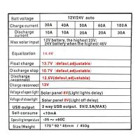 Controlador De Carga Solar POWLSOJX 60/80/100A 12V 24V Con Pantalla LCD Dual USB Regulador De Placa Solar Con Carga Automática Y Carga De Carga - details 0