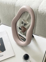 Espejo Decorativo De Mesa En Forma Irregular De Cerámica Para Maquillaje Diseño Sencillo Para Dormitorio Y Sala De Estar Espejo De Vestir - details 0