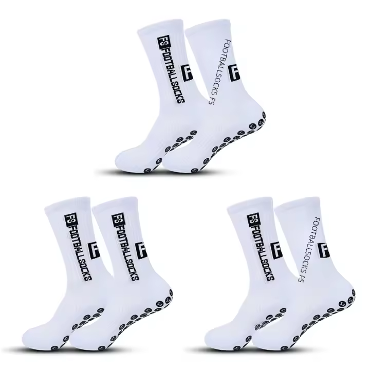 3 Pares De Calcetines De Fútbol Para Hombres Y Mujeres Antideslizantes Transpirables Y Confortables Calcetines De Tenis De Outdoor - 1