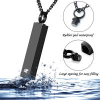 Collar De Memoria Para Hombres Y Mujeres Joyería De Cremación Con Pendentivo De Barra En Acero Inoxidable Para Restos De Animales Pequeños - details 1