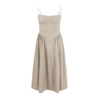 Vestido Midi Elegante Y Delgado Sin Espalda Para Mujer Vestido De Fiesta De Verano Elegante Con Suspensión Sólida Vestidos Para Mujer - details 33