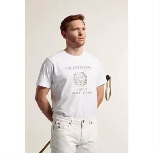 Camiseta Valecuatro United Blanca Algodón Manga Corta - 1