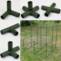 Conectores De Marco De Invernadero Plástico Verde 4Pcs 16mm Para Juntas De Paredes De Jardín Exterior Arco Iris DIY 3 Vías Adaptador De Estructura De Jardín - details 1