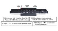 Reloj De Alarma Digital LED Con Proyector De Tiempo Y Radio FM Función De Despertar Con Snooze Y Dos Alarmas Reloj De Mesa USB - details 5
