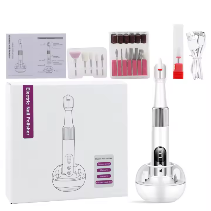 Amoladora de esmalte de uñas Eléctrica Con BASE DE Carga, quitamalte Profesional, ajuste de Tres velldades - 1