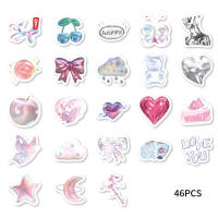 46pcs Pegatinas De Balón De Amor Graffiti Lindo Para Decorar Cuaderno Taza Diario Maleta Guitarra Juguete Clásico Scrapbook DIY Adhesivo De Papel Sintético - details 10