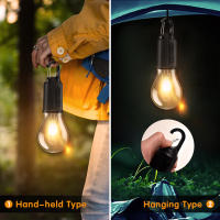 Luz De Camping LED Recargable USB Con 3 Modos De Iluminación Velocidad Ajustable Bombillas Vintage Con Gancho Para Acampar Y Senderismo En Tienda De Campaña - details 2