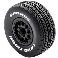 4pcs Neumáticos De Camión De Pista Corta 112mm 1/10 Con Rueda Y Hex 12mm Para Slash Arrma Senton HuanQi 727 Vkar 10sc Hpi Coche RC - details 4