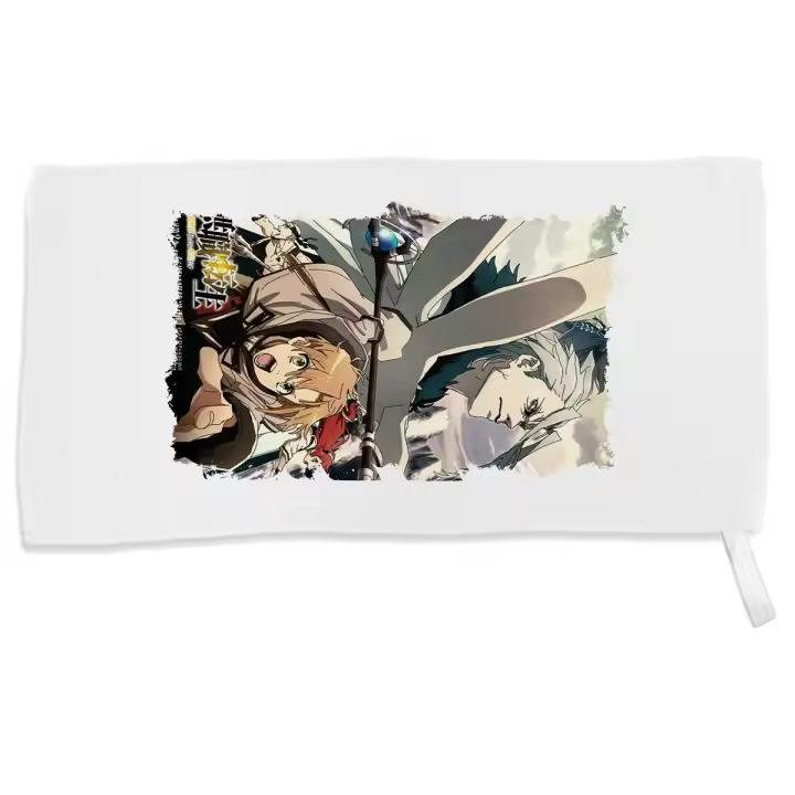 MERCHANDMANIA TOALLA PEQUEÑA ABSORBENTE mushoku tensei serie anime rudeus greyrat suave personalizada con cinta elastica - 1