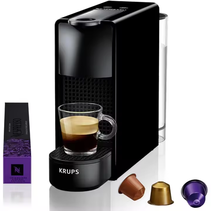 Krups Nespresso Essenza Mini XN1108 Cafetera monodosis de cápsulas Nespresso compacta 2 programas de café 19 bares apagado automático negra - 1