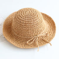 Sombrero De Paja Plegable Para Madre E Hija Protección Solar De Verano Para Playa Y Viajes Exterior Casual Sin Químicos Alérgenos - details 13