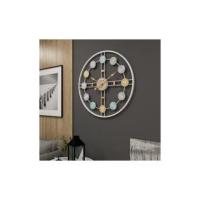 50cm XL Reloj de pared silencioso de metal simple y elegante Reloj de pared forjado N-Dorado (Baterías no incluidas) - details 1