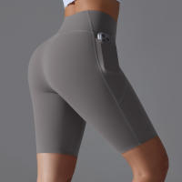 SSITO Pantalones cortos con bolsillos para Gimnasio y Yoga, pantalones cortos de secado rápido para trotar, entrenamiento de Cycling activo, Pantone cortos de Gimnasio para entrenamiento, Fitness, High Belt - details 27