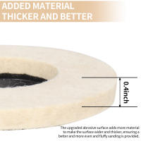Rueda De Polishing De Lana De 4 Pulgadas Para Metal Mármol Vidrio Cerámica Felt Polishing Pad Disc Para Grindera Angulo - details 6
