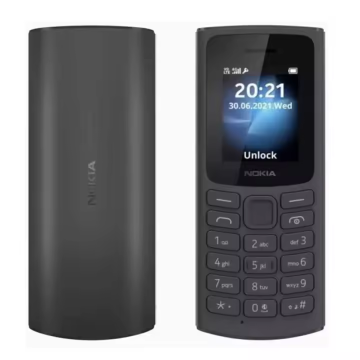 Nokia 105 4G 2021 (TA-1378) movil clasico - LIBRE- Dual SIM NEGRO - 1