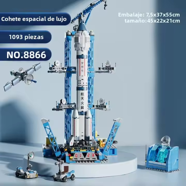 Bloques De Construcción Espacial Aviación Rocket Manned Centro De Lanzamiento Bloques De Construcción Para Niños Modelo De Spaceport - 1