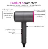 Cecidadi Secador Pelo Ionico, Secadores de Pelo iones Profesional Hair Dryer Motor AC Motor Rápido, 3 Temperaturas, Secador con Difusor y Concentrador para Cabello Rizado, Cuidado del Cabello a Temperatura Constante, Potencia 1800W - details 6