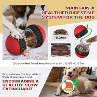 Juguete Interactivo Para Perros Bola De Enigma Con Alimentación Ajustable Dispensador De Golosinas De Enriquecimiento Inteligente Rodante Para Perros - details 2