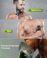 Hatteker Trimmer De Barba Para Hombres Recargable Con Aspiradora Integrada Corte Eléctrico Para Pestañas Y Facies IPX6 Lavable Kit De Aseo - details 10
