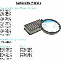 Kit de Filtros para Aspirador Rowenta Compact Power Cyclonic RO3731EA, RO3724EA, RO3753EA, RO3786EA, RO3798EA, RO3718EA, RP3721EA, Filtros ZR005901 - details 1