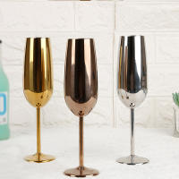 Vaso De Champán De Acero Inoxidable 304 260ml Pack De 2/4 Para Restaurante KTV Y Salón Creativo Lujo Europeo Vaso Largo Para Vino - details 2