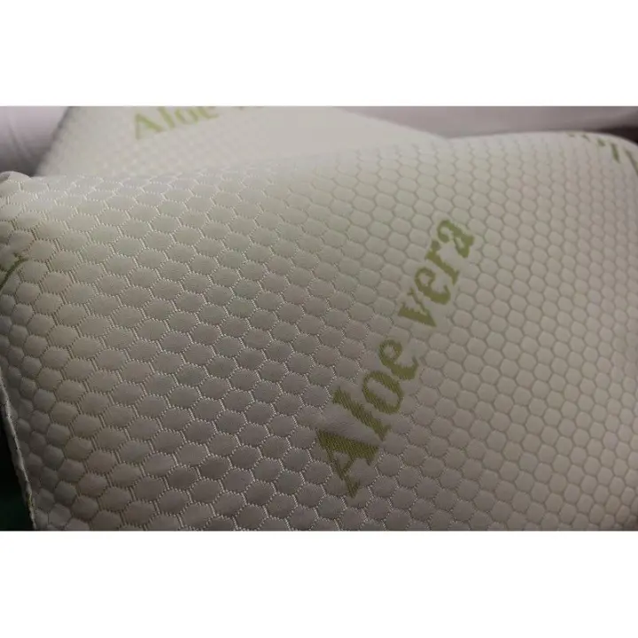 Almohada  viscoelástica 75 cm de largo  con relleno 100% adaptable,  con funda de aloe vera que se puede quitar y lavar, ergonómica, se ajusta bien al cuello y la cabeza, y tiene un tratamiento que ayuda a prevenir bacterias. - 1