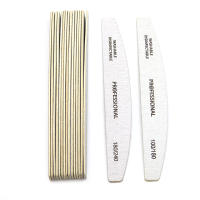 Lote De 10 Piezas Archos De Uñas De Madera Profesionales Bufet De Uñas 100/180 Grau Gel Polishing Bloque De Madera Para Manicura Y Peluquería - details 1
