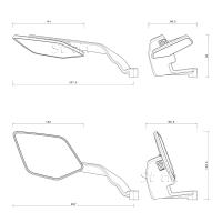 Espejos Laterales De Visión HD Para Motocicleta Ducati Diavel X 1262 S Dark 2021-2023 Y 1260 S 2019-2020 Aluminio De Alta Calidad CNC - details 8