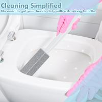 Cepillo De Inodoro Con Mango Largo Extra De Pumice Premium Eliminador De Manchas De Agua Dura Herramienta De Limpieza Para El Hogar - details 1
