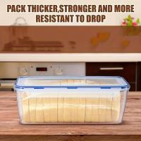 Contenedor De Almacenamiento De Alimentos Airtight 1.6L Reutilizable Organizador De Pan Y Cocina Con Tapa De Inclinación Multi Función - details 5