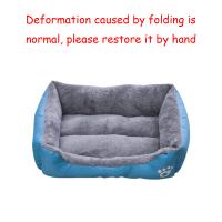 Cama De Invierno Suave Y Cálida Para Perros Y Gatos Grande Mediana Pequeña Resistente Al Agua Con Patrón Cuadrado Colorido Sofá Para Mascotas - details 0
