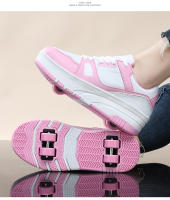 Zapatillas Casuales Para Niños Y Niñas Con Rodillos De Cuatro Ruedas Zapatos Deportivos Para Exterior Ajustables Y Transpirables Para Escolares - details 11