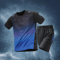Conjunto De Entrenamiento De Baloncesto Para Hombres Verano Camiseta De Manga Corta Gradiente Y Shorts De Secado Rápido 2 Piezas - details 4
