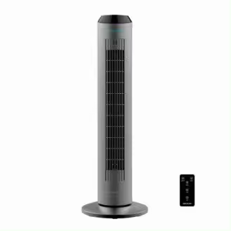 CECOTEC 05924 Ventilador de torre oscilante con mando a distancia 60 W de potencia y 84 cm de color gris EnergySilence 8190 - 1