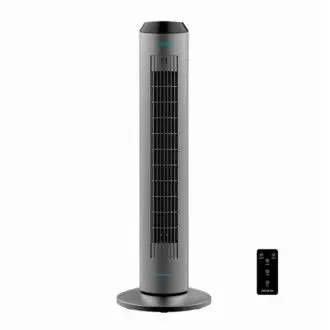 CECOTEC 05924 Ventilador de torre oscilante con mando a distancia 60 W de potencia y 84 cm de color gris EnergySilence 8190 - 1