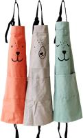 Paquete de 2 delantal para padres e hijos-Delantal lindo con bolsillo para su padre madre hija, delantal multifuncional a juego para cocinar, pintura, jardinería (gris) - details 2