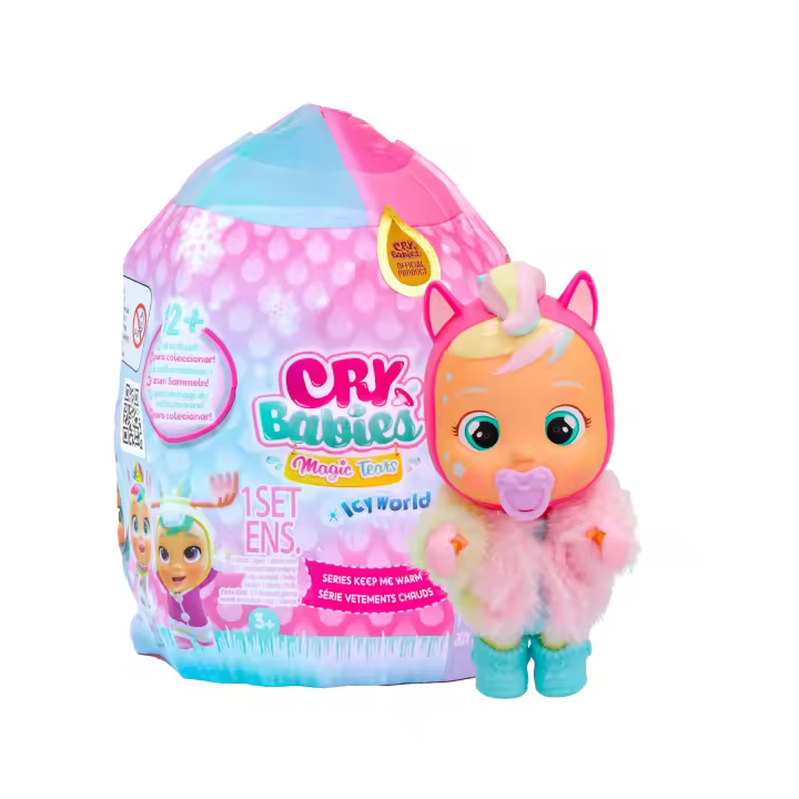 BEBÉS LLORONES LÁGRIMAS MÁGICAS Icy World Keep Me Warm | Muñeca Sorpresa coleccionable que Llora con 7 Accesorios - Juguete para niñas y niños +3 Años ASIN B09R5WTG53 - 1
