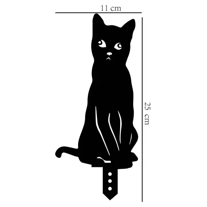 Decoración De Jardín Con Siluetas De Gatos Familiar Tiki - Estatuas Decorativas Para Exterior Hechas De Metal Charming Cat Garden Decorative Silhouette Outdoor Statues for Yard - 1