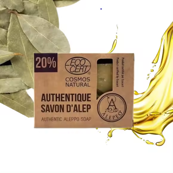 Jabon de Alepo Macruma al 20%. Natural y organico . A base de bayas de laurel y Aceite de Oliva. 200gr - 1