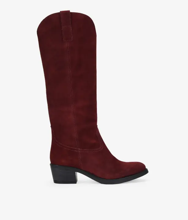 Bosanova Sandalias de mujer estilo zueco confeccionadas en ante color arena con pala ancha delantera y suela cuadrada con cuña de esparto. Sin cierre. - 1