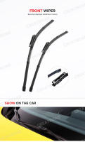Limpiaparabrisas LHD para Dacia Renault Sandero 2015-2019 Conjunto de cepillos de limpieza para parabrisas trasero y delanero de 22+19+11 pulgadas Compatible con vehículo de gran calidad plástico ABS semi-rigido - details 1