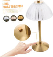 Lámpara De Mesa De Cristal Con Iluminación Tricromática Para Sala De Estar Y Dormitorio Luz Nocturna Sin Cable Protección Para Los Ojos Ajuste De Brillo Con Toque - details 3