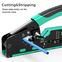 Herramienta De Crimpado RJ45 ZoeRax Profesional Para Cables Ethernet Cat7 Cat6A Cat6 Cat5E Cat5 Plug Modular Pasar a Través - details 2