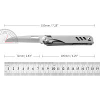 Cuchillo De Bolsillo Multifuncional Para Camping Y Sobrevivencia Actividades Al Aire Libre Y Indoor Con Destornillador Corkscrew Tijeras Y Sierra - details 1